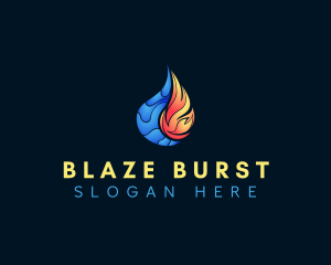 Water Fire Element logo design