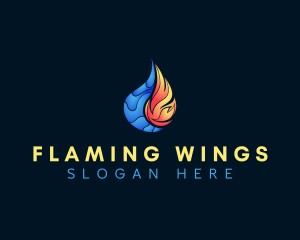 Water Fire Element logo design