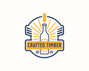 Liquor Brewery Bar Logo