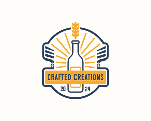 Liquor Brewery Bar logo design