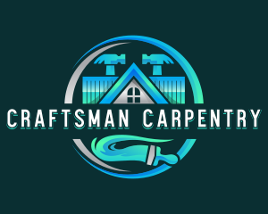 Carpentry Hammer Renovation logo design