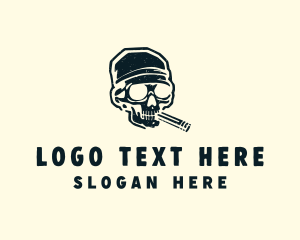 Cigar Skull Bandana logo