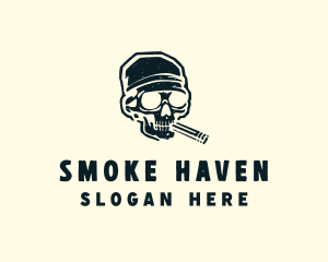 Cigar Skull Bandana logo