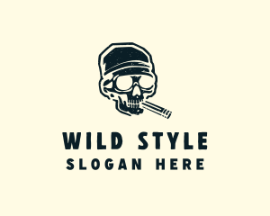 Cigar Skull Bandana logo