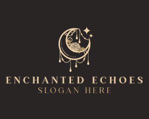 Bohemian Rose Moon logo design