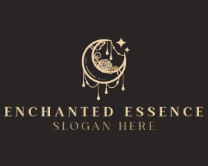 Bohemian Rose Moon logo design