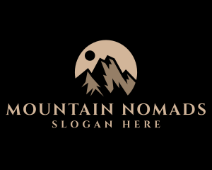 Nature Mountain Peak logo design