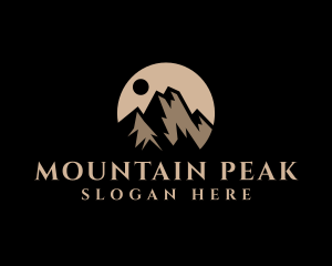 Nature Mountain Peak logo design