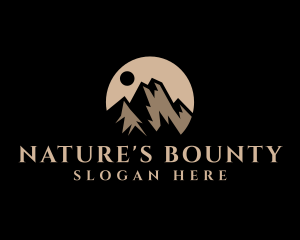 Nature Mountain Peak logo design