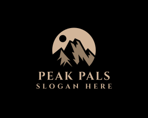 Nature Mountain Peak logo design