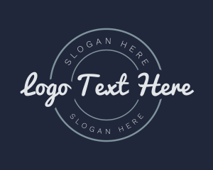 Cursive Business Badge Logo