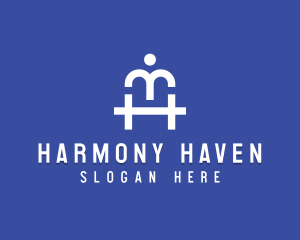 Human Monogram Letter MH logo