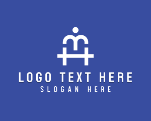 Association - Human Monogram Letter MH logo design