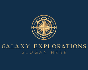 Travel Compass Navigation logo design