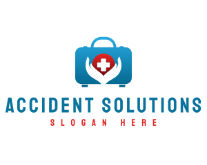 Emergency Kit Hand Cross logo design