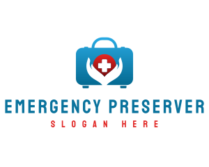 Emergency Kit Hand Cross logo design