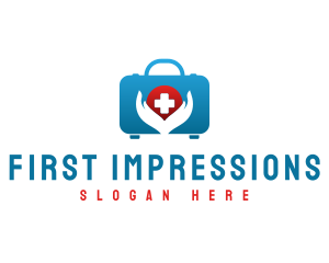 Emergency Kit Hand Cross logo design