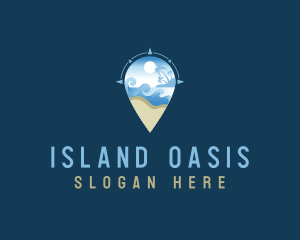 Travel Island Resort logo design