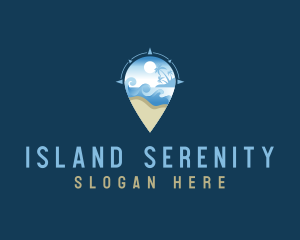 Travel Island Resort logo design