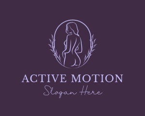 Woman Nude Body logo design