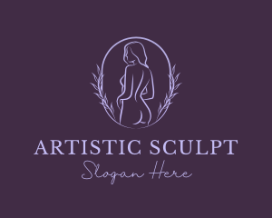 Woman Nude Body logo design