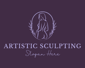 Woman Nude Body logo design