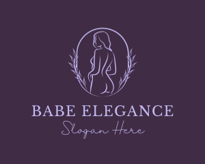 Woman Nude Body logo design