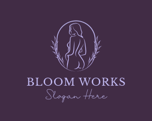 Woman Nude Body logo design