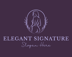 Woman Nude Body logo design