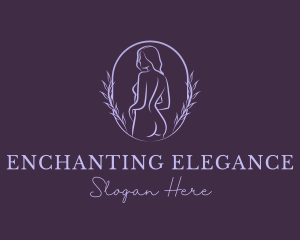 Woman Nude Body logo design