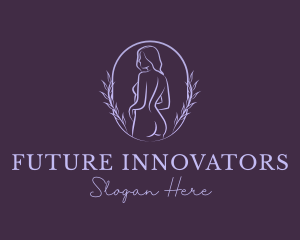 Woman Nude Body logo design