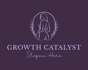 Woman Nude Body logo design