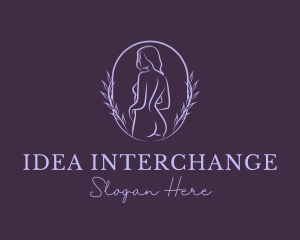 Woman Nude Body logo design