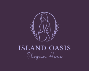 Woman Nude Body logo design