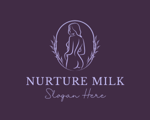 Woman Nude Body logo design