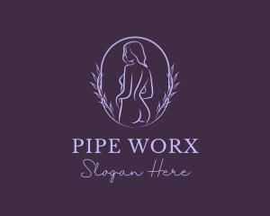 Woman Nude Body logo design