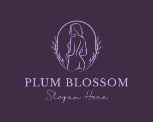 Woman Nude Body logo design