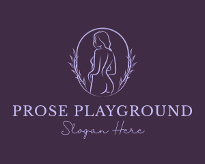 Woman Nude Body logo design