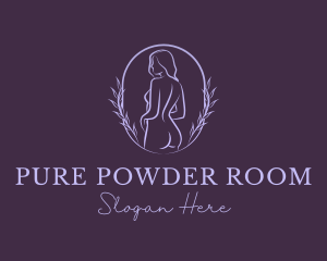 Woman Nude Body logo design