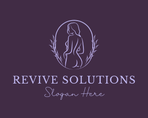 Woman Nude Body logo design