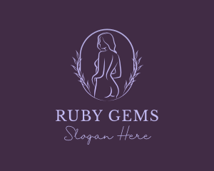 Woman Nude Body logo design