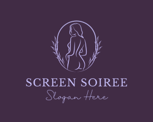 Woman Nude Body logo design