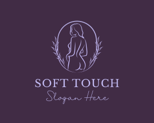 Woman Nude Body logo design