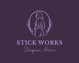 Woman Nude Body logo design