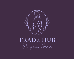 Woman Nude Body logo design