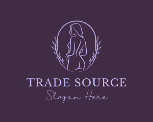 Woman Nude Body logo design