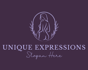 Woman Nude Body logo design