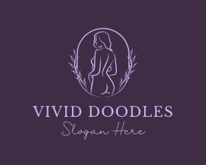 Woman Nude Body logo design