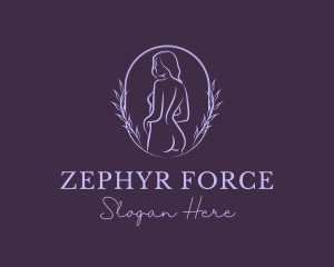 Woman Nude Body logo design