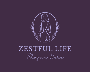 Woman Nude Body logo design